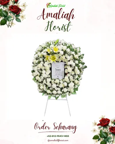 Krans Bunga Duka Cita di Malalayang Dua